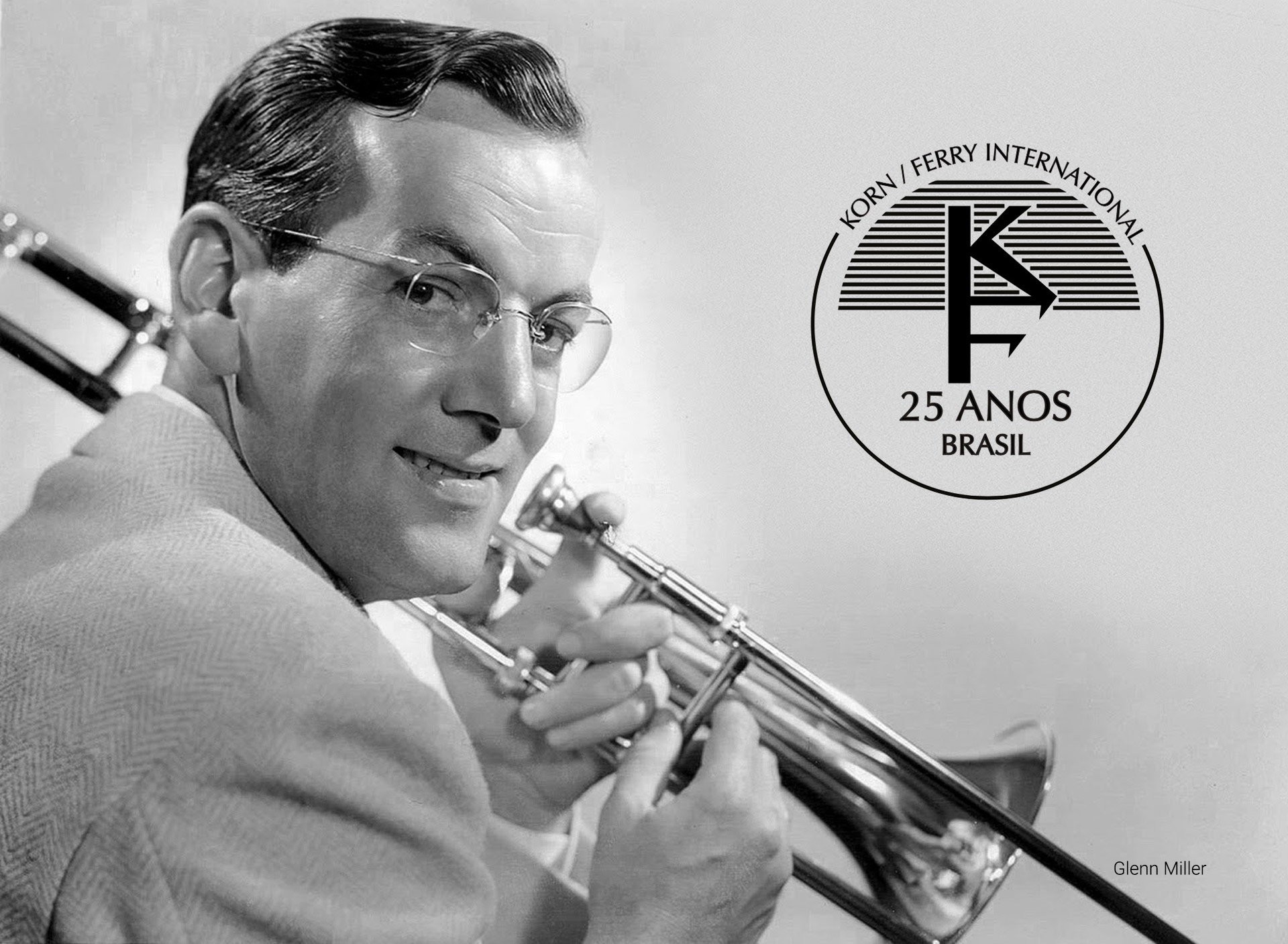 Photo Glenn Miller with Korn Ferry label 25 years